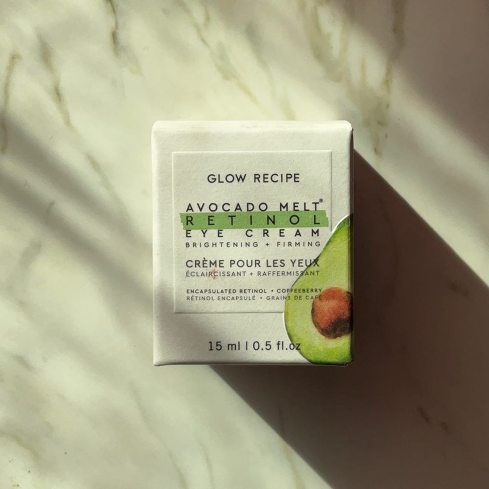 Glow recipe Avocado Melt Retinol Eye Cream Brightening plus Firming Crème